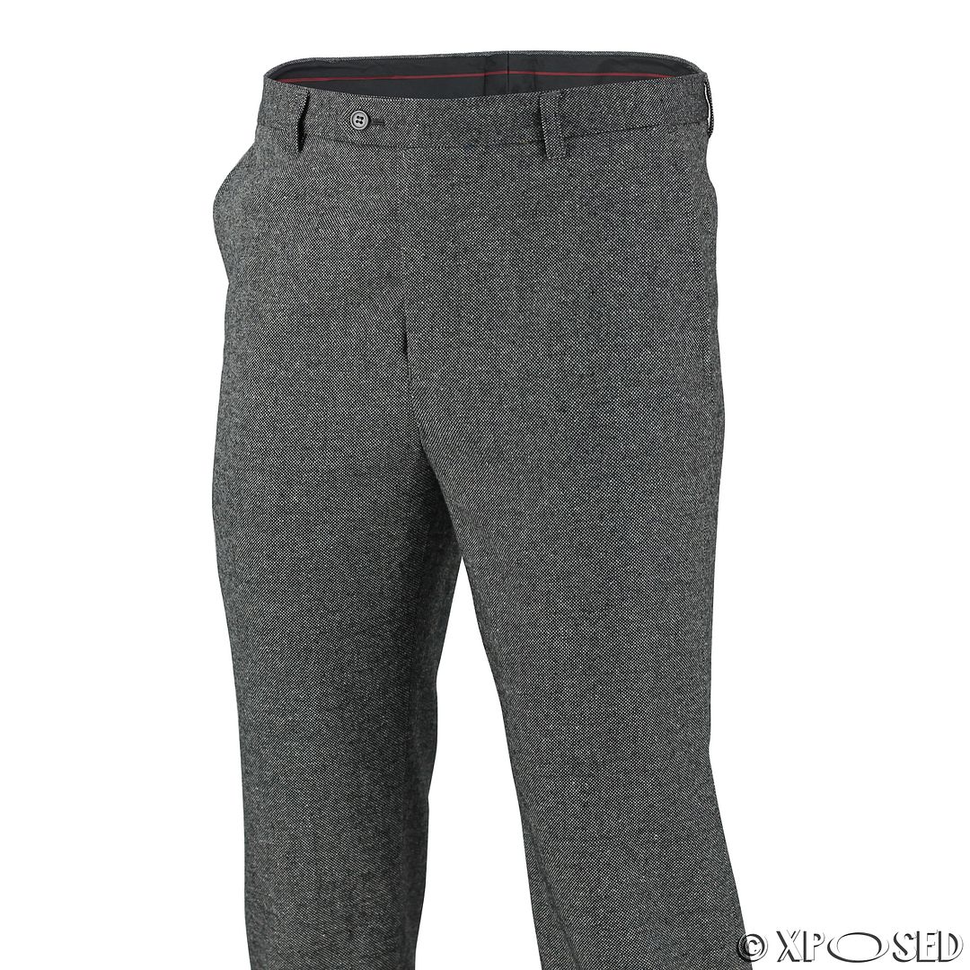 grey herringbone trousers mens